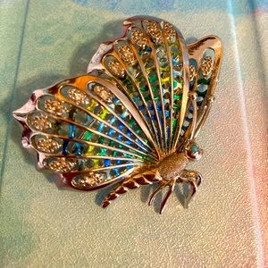 Sterling silver butterfly pin